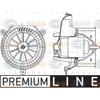 Pulseur d'air habitacle HELLA 8EW 351 303-321