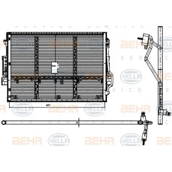 Condenseur, climatisation HELLA 8FC 351 000-391