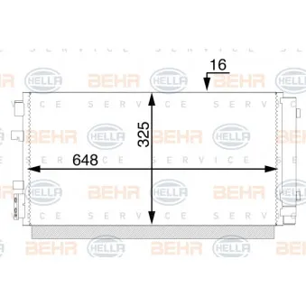 Condenseur, climatisation HELLA 8FC 351 004-714