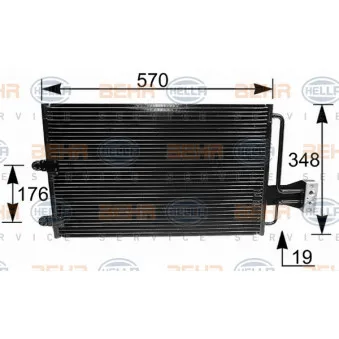 Condenseur, climatisation HELLA 8FC 351 035-231