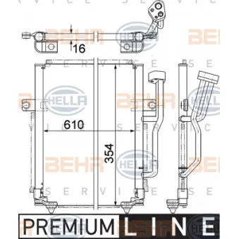 Condenseur, climatisation HELLA 8FC 351 036-661