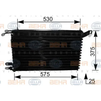 Condenseur, climatisation HELLA 8FC 351 037-411