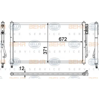 Condenseur, climatisation HELLA 8FC 351 037-474