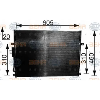 Condenseur, climatisation HELLA 8FC 351 037-481