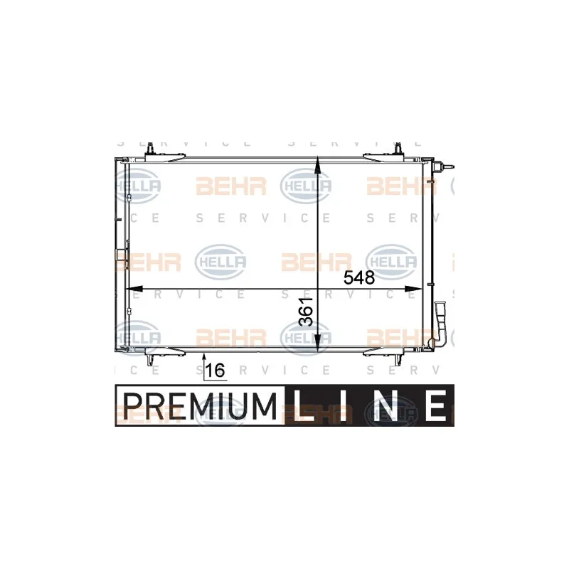 Condenseur, climatisation HELLA 8FC 351 037-511