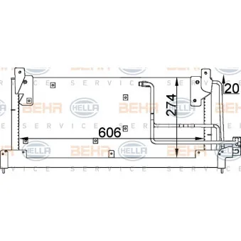 Condenseur, climatisation HELLA 8FC 351 037-591