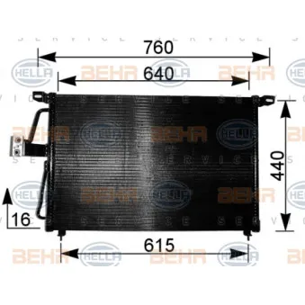 Condenseur, climatisation HELLA 8FC 351 037-611