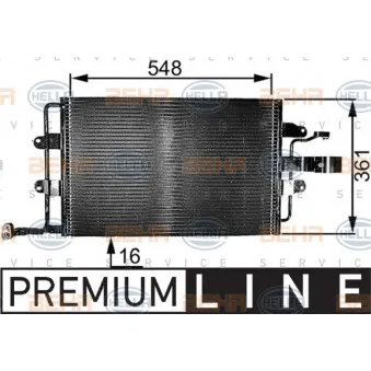 Condenseur, climatisation HELLA 8FC 351 037-651