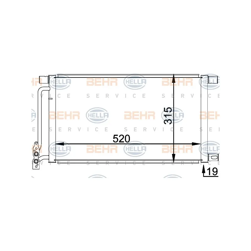 Condenseur, climatisation HELLA 8FC 351 038-214