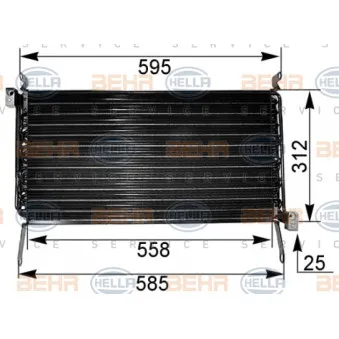 Condenseur, climatisation HELLA 8FC 351 038-631