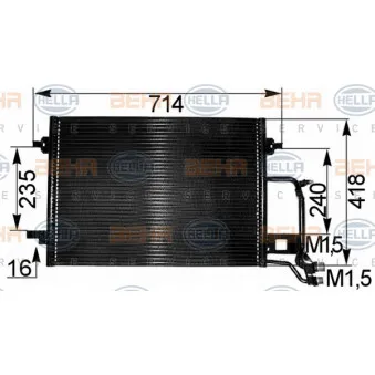 Condenseur, climatisation HELLA 8FC 351 038-681