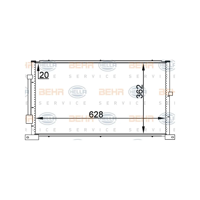 Condenseur, climatisation HELLA 8FC 351 038-714