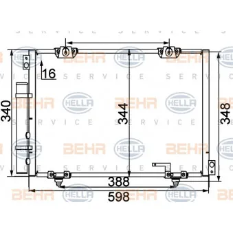 Condenseur, climatisation HELLA 8FC 351 038-731