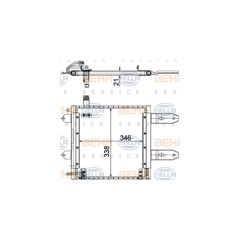 Condenseur, climatisation HELLA 8FC 351 300-171