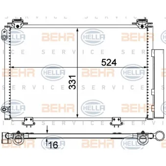 Condenseur, climatisation HELLA 8FC 351 300-264