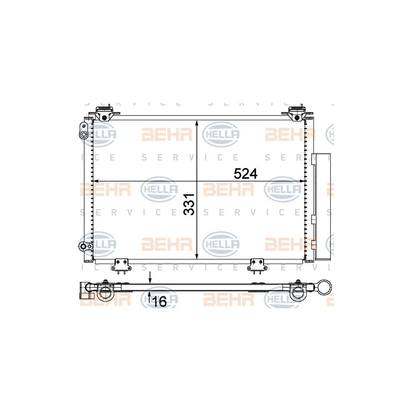 Condenseur, climatisation HELLA 8FC 351 300-264