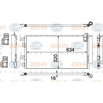 Condenseur, climatisation HELLA 8FC 351 300-644