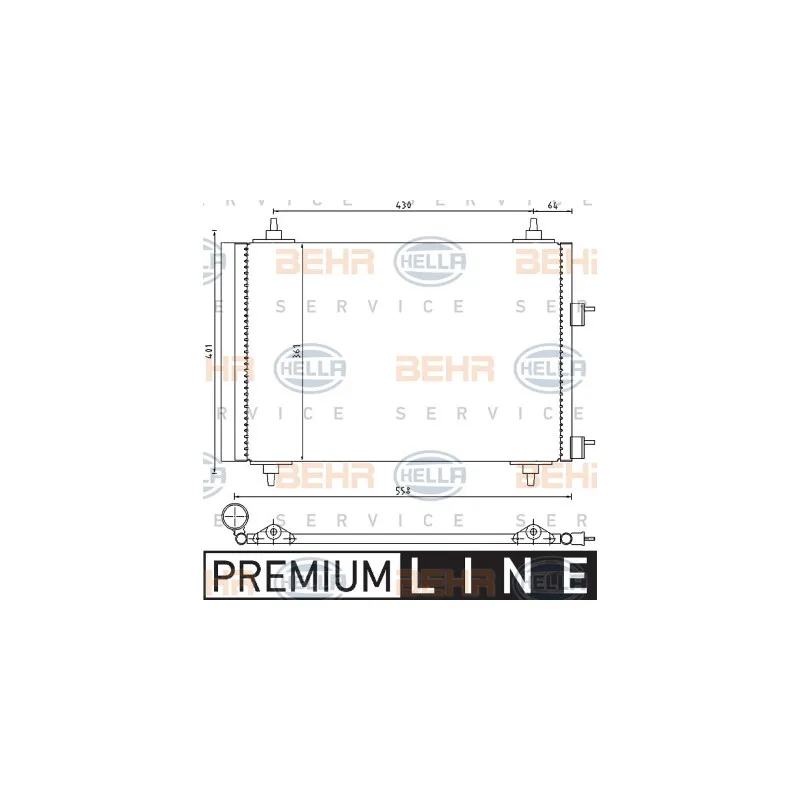 Condenseur, climatisation HELLA 8FC 351 300-671