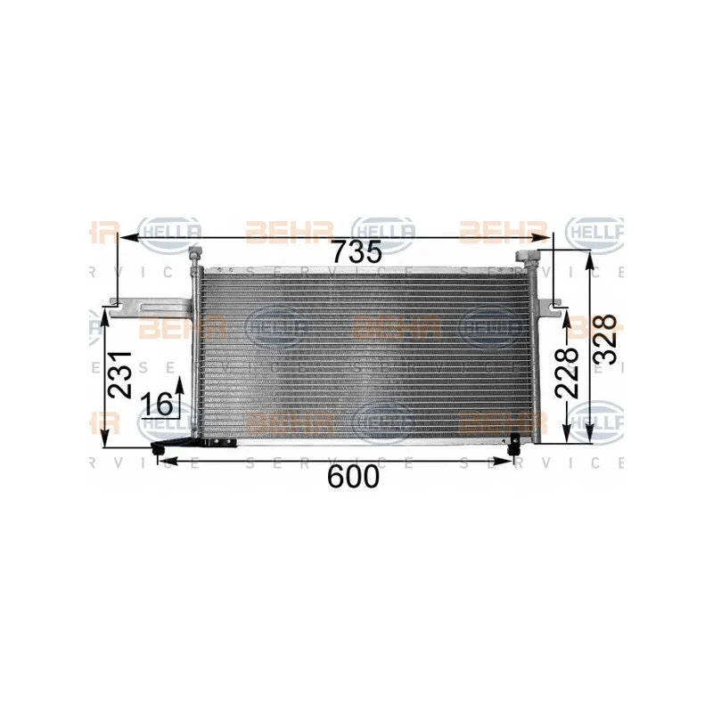 Condenseur, climatisation HELLA 8FC 351 300-731