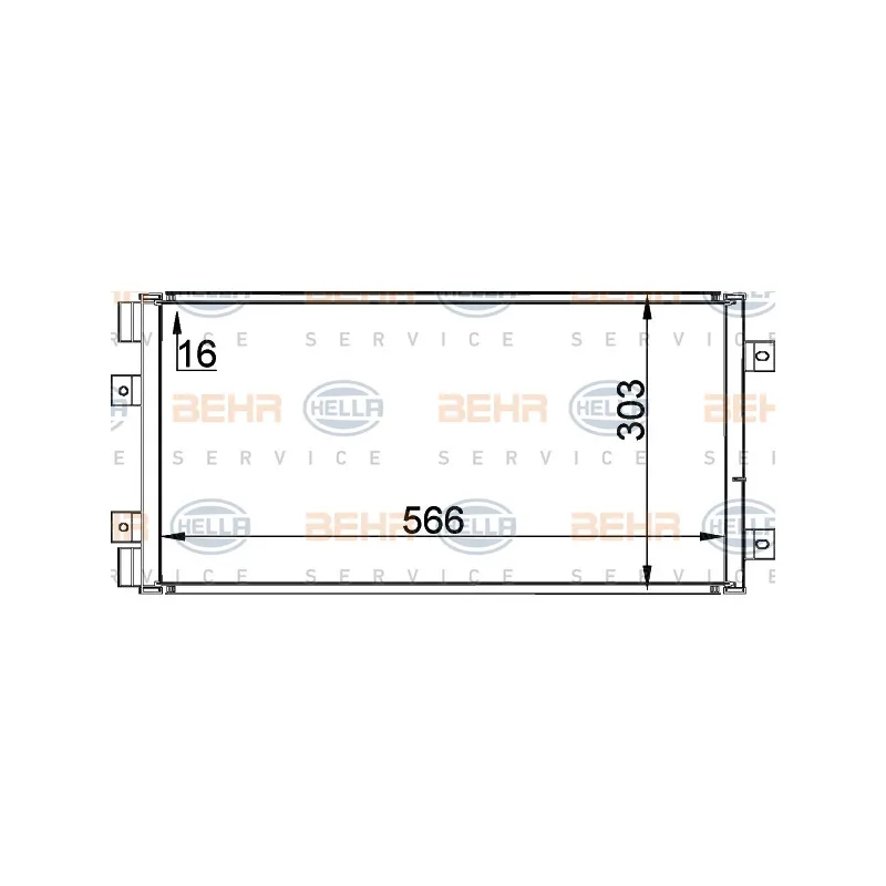 Condenseur, climatisation HELLA 8FC 351 300-741