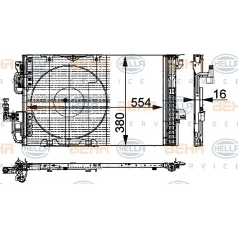 Condenseur, climatisation HELLA 8FC 351 301-221