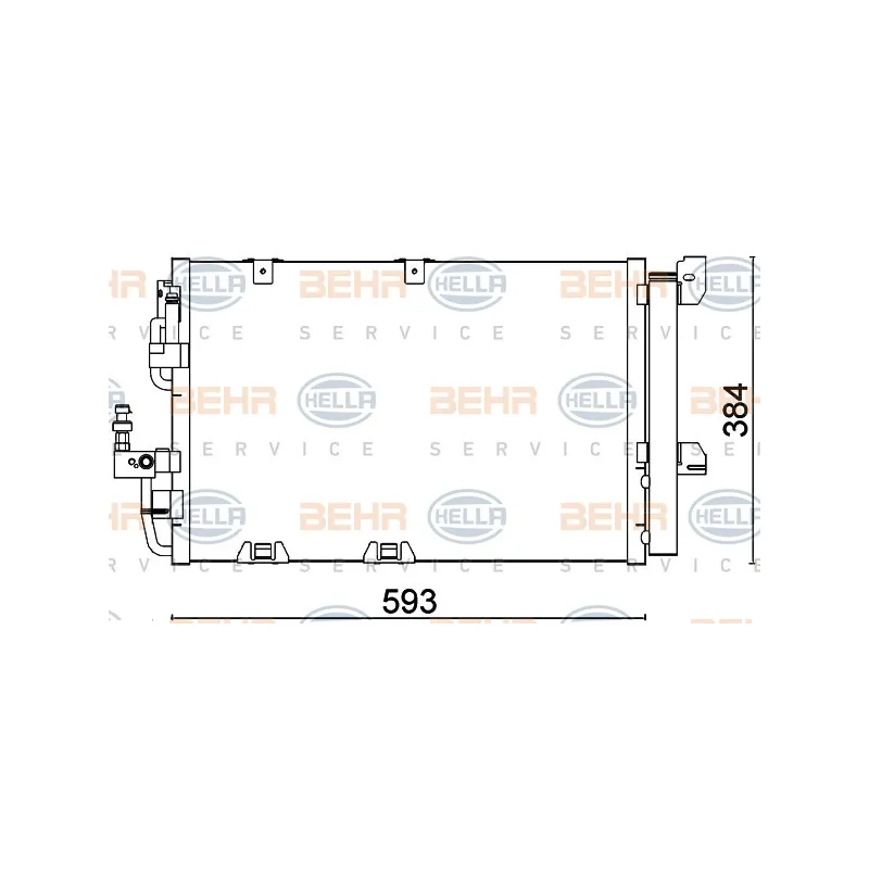 Condenseur, climatisation HELLA 8FC 351 301-224