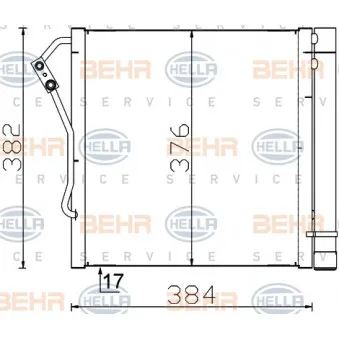 Condenseur, climatisation HELLA 8FC 351 301-274