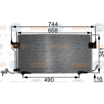 Condenseur, climatisation HELLA 8FC 351 301-291