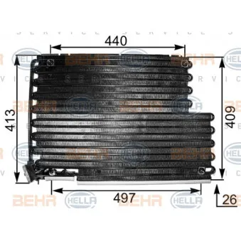 Condenseur, climatisation HELLA 8FC 351 301-311