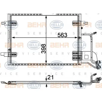 Condenseur, climatisation HELLA 8FC 351 301-401