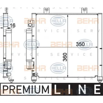 Condenseur, climatisation HELLA 8FC 351 301-411