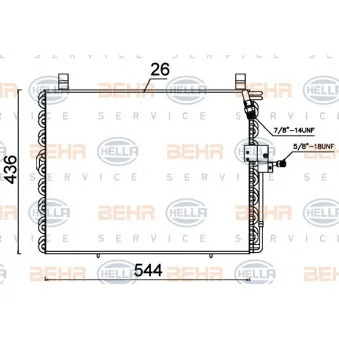 Condenseur, climatisation HELLA 8FC 351 301-484