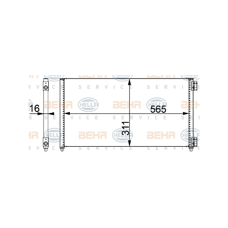 Condenseur, climatisation HELLA 8FC 351 301-721