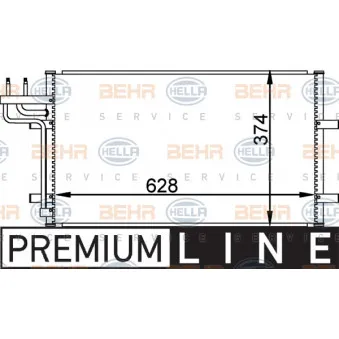 Condenseur, climatisation HELLA 8FC 351 301-731