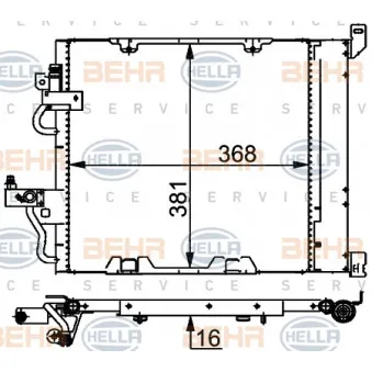 Condenseur, climatisation HELLA 8FC 351 301-754