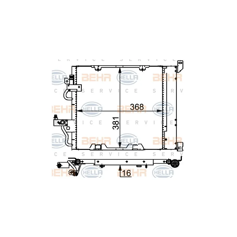 Condenseur, climatisation HELLA 8FC 351 301-754