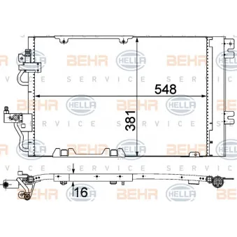 Condenseur, climatisation HELLA 8FC 351 301-774