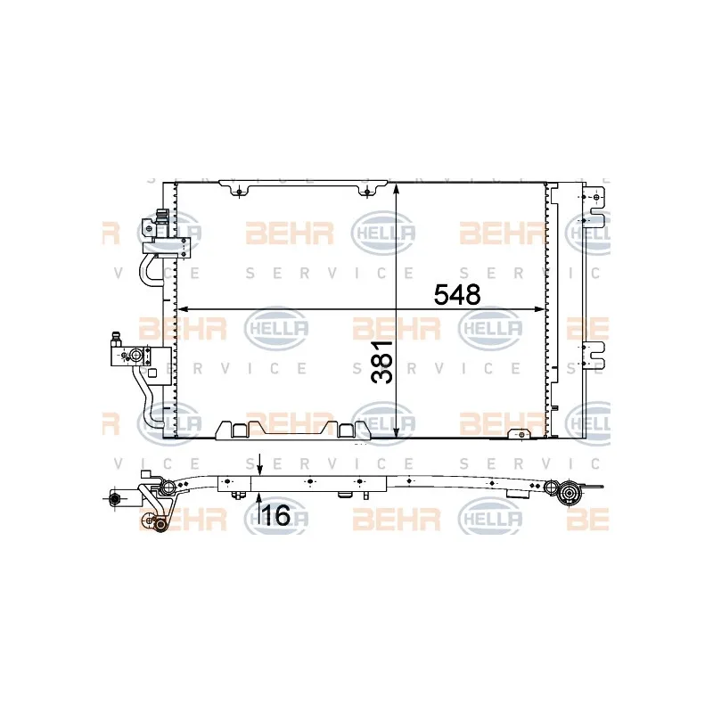 Condenseur, climatisation HELLA 8FC 351 301-774