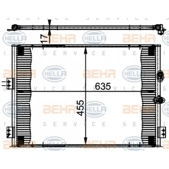 Condenseur, climatisation HELLA 8FC 351 302-071