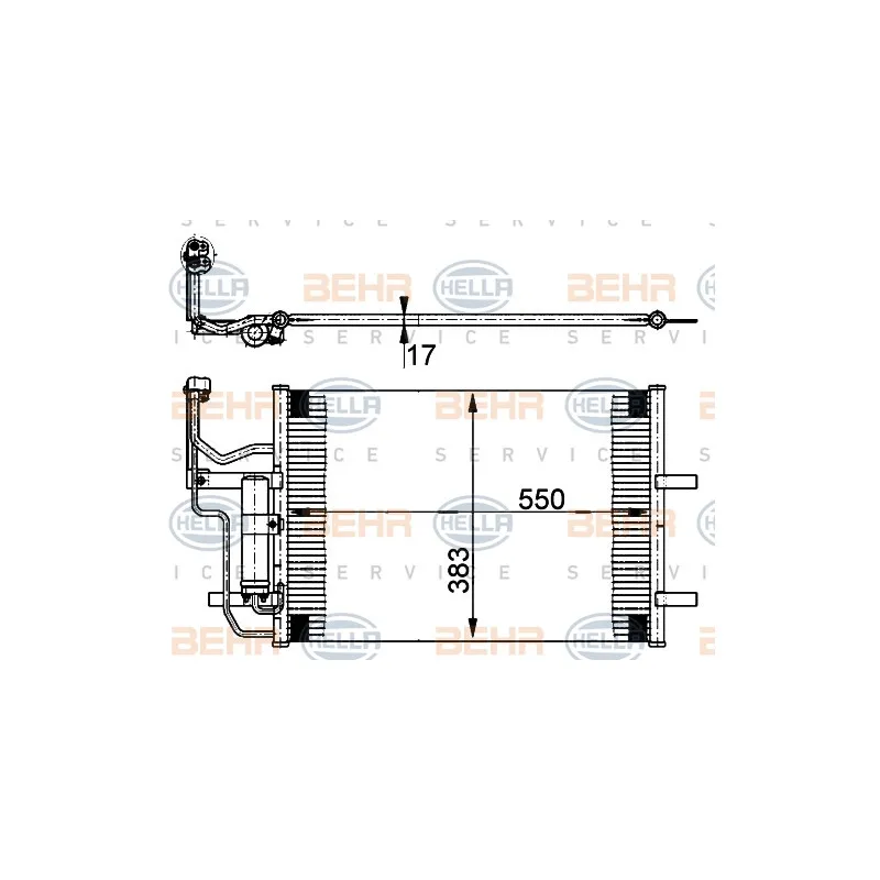 Condenseur, climatisation HELLA 8FC 351 302-211