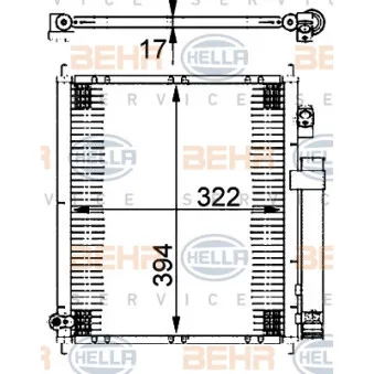 Condenseur, climatisation HELLA 8FC 351 302-221