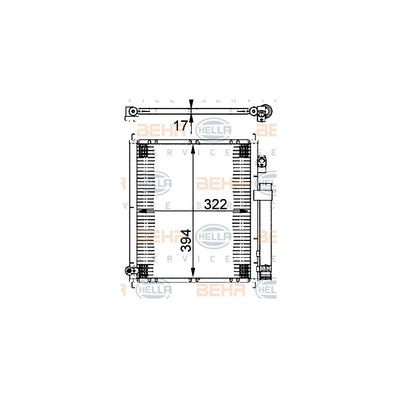 Condenseur, climatisation HELLA 8FC 351 302-221