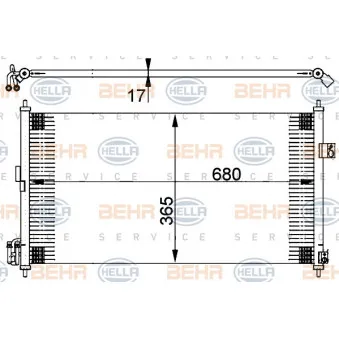 Condenseur, climatisation HELLA 8FC 351 302-251