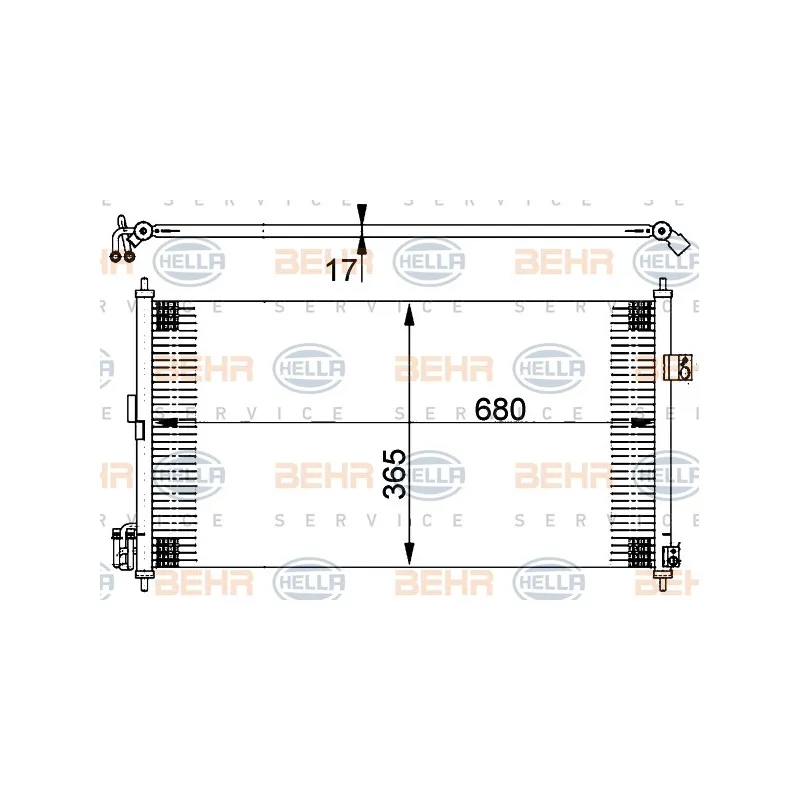 Condenseur, climatisation HELLA 8FC 351 302-251