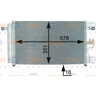 Condenseur, climatisation HELLA 8FC 351 302-321