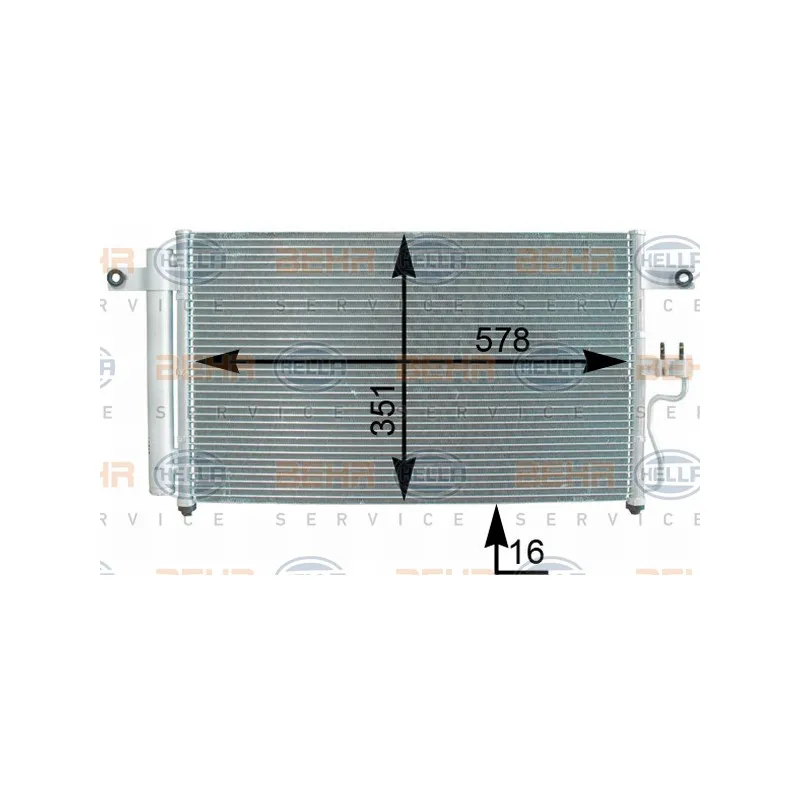 Condenseur, climatisation HELLA 8FC 351 302-321