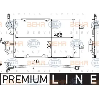 Condenseur, climatisation HELLA 8FC 351 302-371