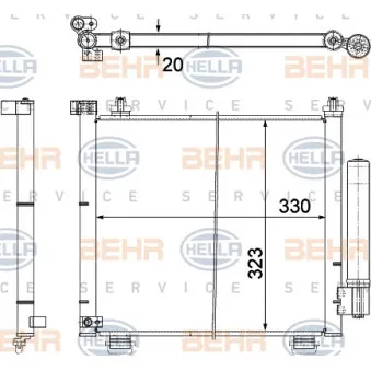 Condenseur, climatisation HELLA 8FC 351 303-471