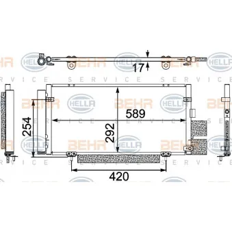 Condenseur, climatisation HELLA 8FC 351 304-121