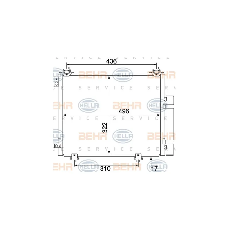 Condenseur, climatisation HELLA 8FC 351 304-221